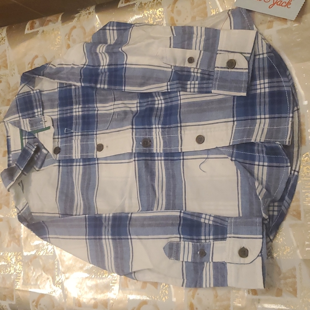 Boy's plaid button down shirt
